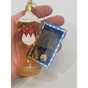 KSD VTG Inge-Glas Germany Blown Glass Christmas Bavarian Beer Ornament NEW